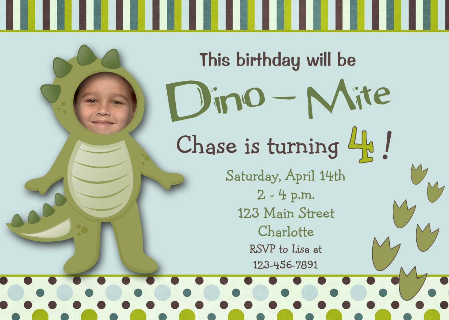 Dinosaur Themed Invitation Template â Einmaleinshaus Com
